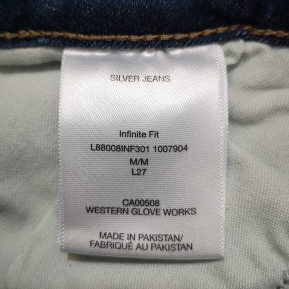 NWT Silver Jean Co. Ladies Size Medium Indigo Wash Hi-Rise Skinny Infinite Fit - Picture 4 of 11